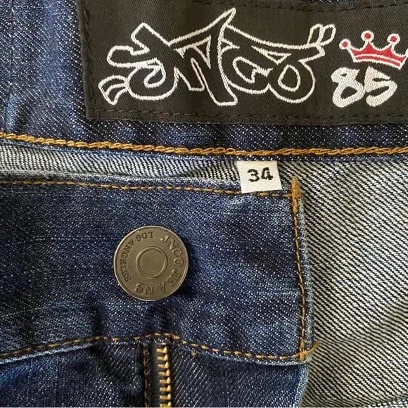 JNCO Men's Navy and Blue Jeans Sz 34x32